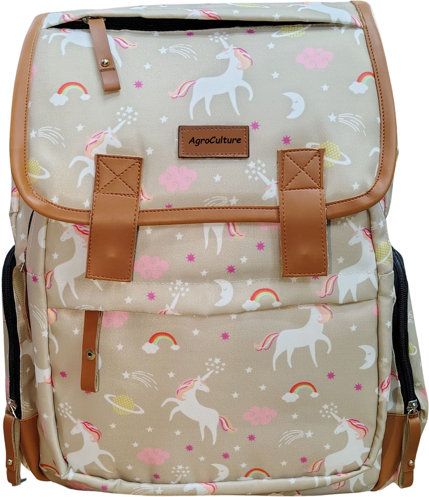 Tan Laptop & Diaper Combo Bag