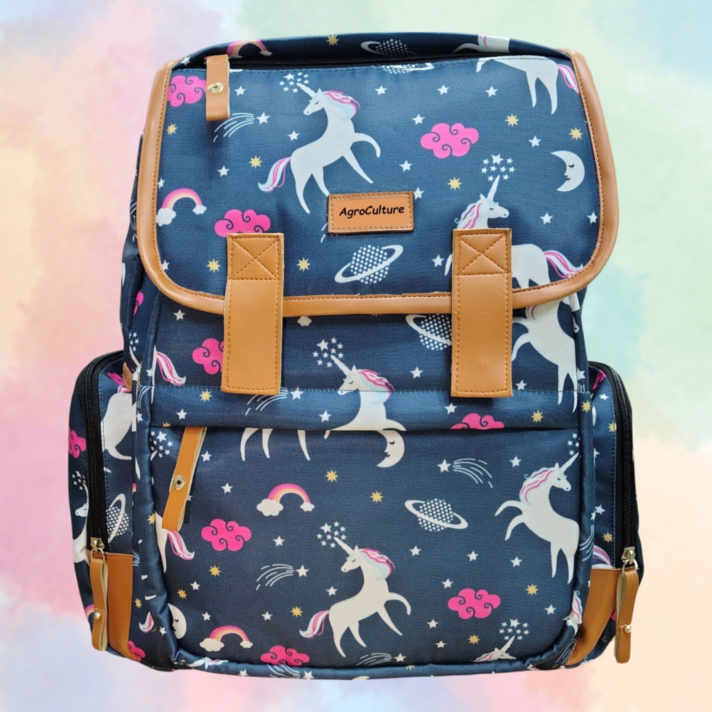 Navy Laptop & Diaper Combo Bag