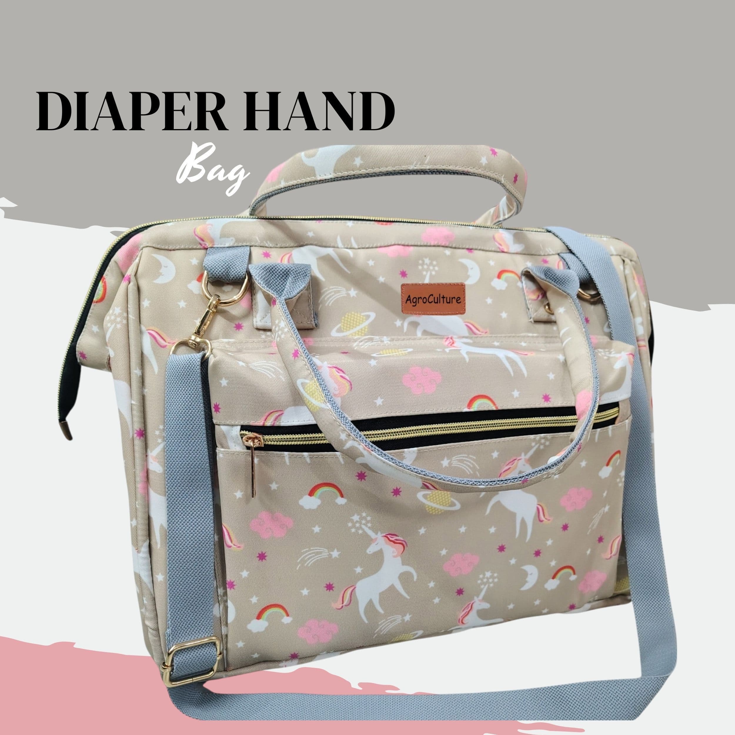 Premium Baby Diaper Handbag 3-in-1 Carrying Styles with Insulated Bottle Pockets