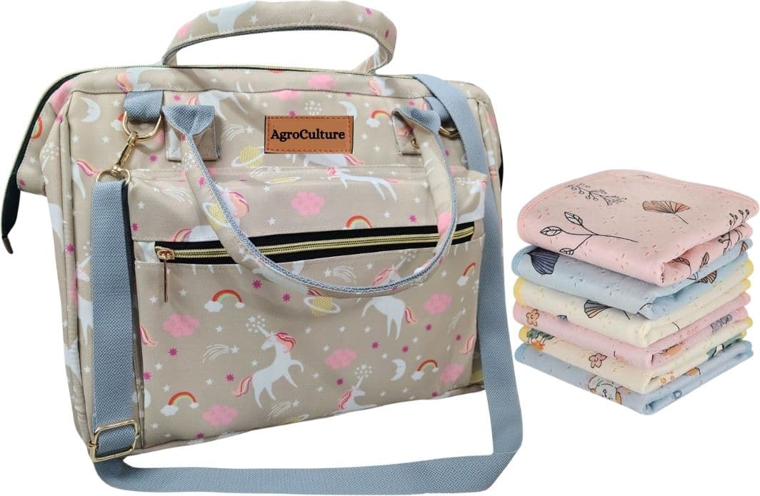 Premium Diaper Handbag with 1 Baby Towel | Waterproof & Travel-Friendly Combo